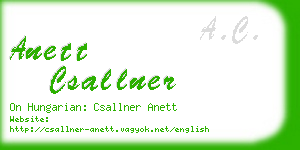 anett csallner business card
